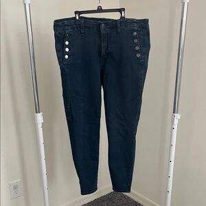 Women's GAP Dark Blue Button-Accent Jeans